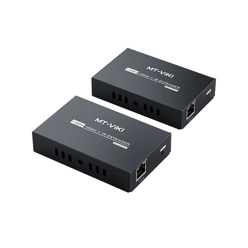 【易控王】150M HDMI+IR網路延伸器 延長器 CAT6 外接電源 支援一對多 (40-171-09)