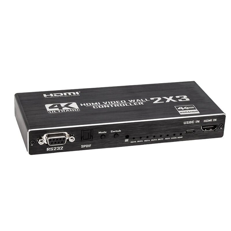 【易控王】2x3HDMI電視牆拼接器 螢幕拼接器 6螢幕拼接 大螢幕廣告牆面 支援USB-C輸入(40-226-07)