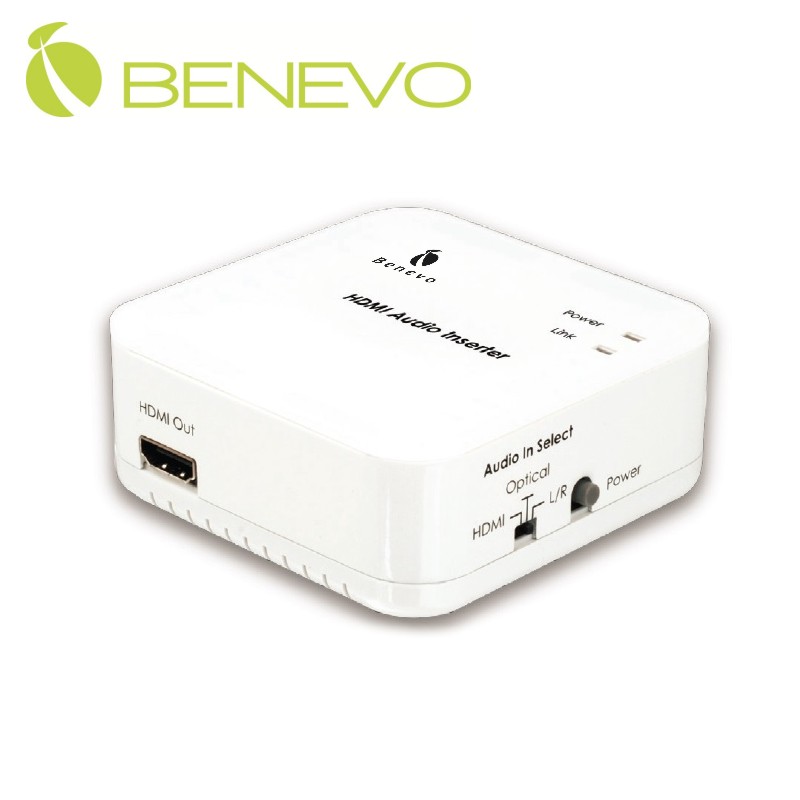 BENEVO專業型 HDMI音訊嵌入器，可選HDMI/光纖/LR音源