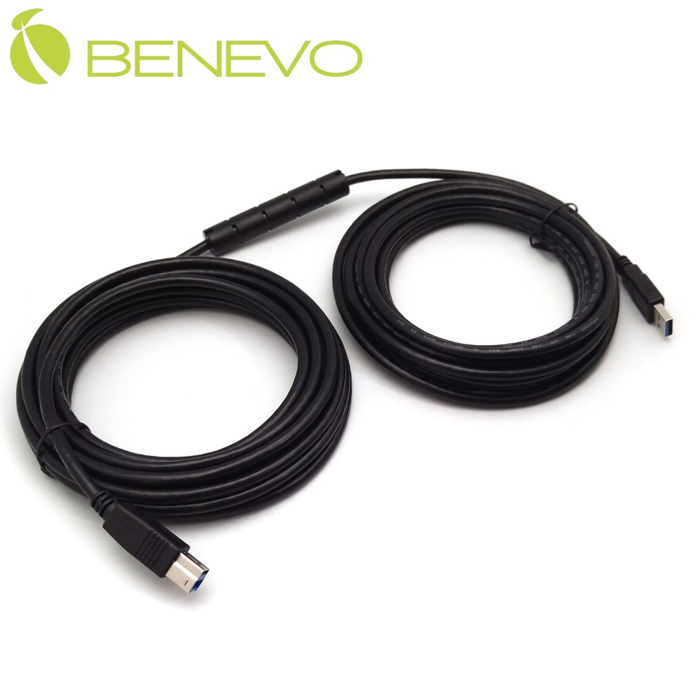 BENEVO主動式 10M USB3.0 A公對B公訊號增益連接線