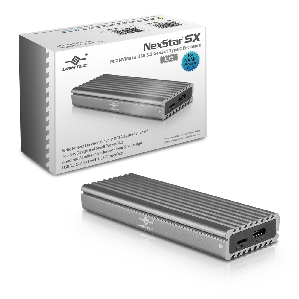 凡達克NexStar SX M.2 NVMe SSD to USB 3.1 Gen 2 Type C 外接盒(NST-205C3-SG)