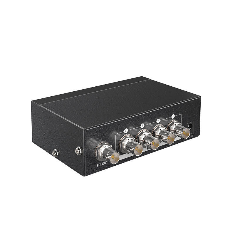 【易控王】SDI四進一出切換器 300M遠距傳輸 SD/HD/3G-SDI 遙控/RS232切換 (50-536-02)
