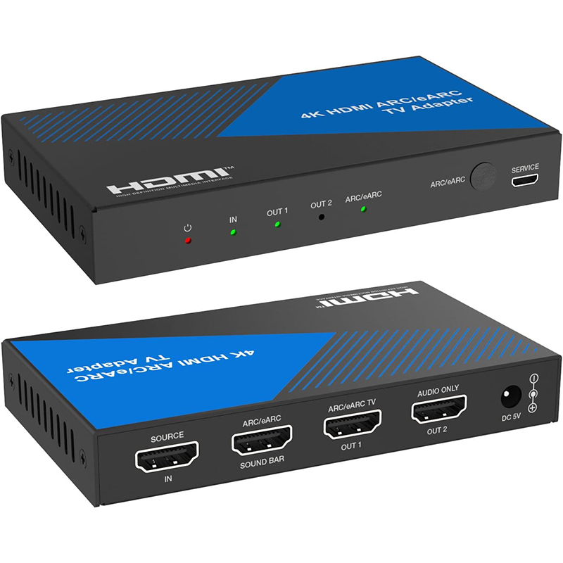 【易控王】HDMI 4K ARC/eARC soundbar 音訊處理器 聲霸聲音處理器(50-507-13)