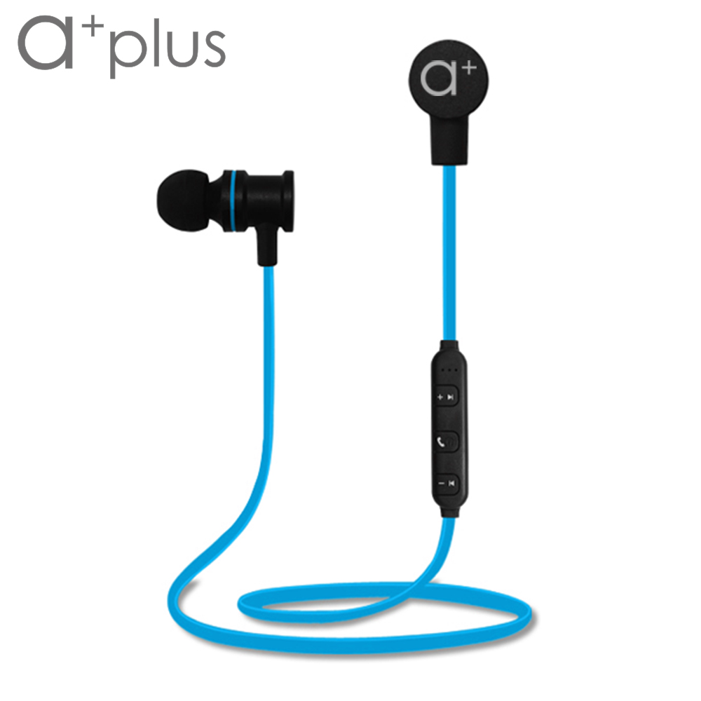 a+plus 磁吸式運動防水藍芽耳機 ABT-302 - 藍色