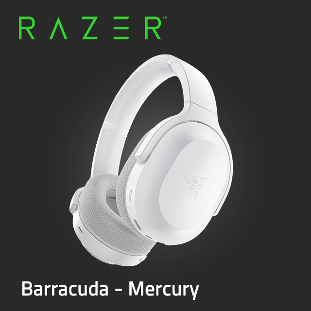 Razer Barracuda -Mercury 梭魚-水銀白 無線耳機