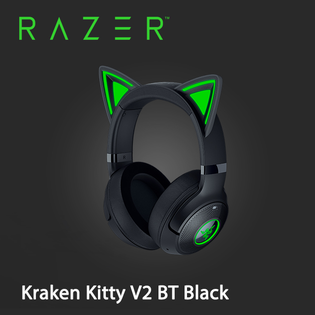 RAZER 雷蛇 Kraken Kitty V2 BT北海巨妖 Kitty V2 BT 黑