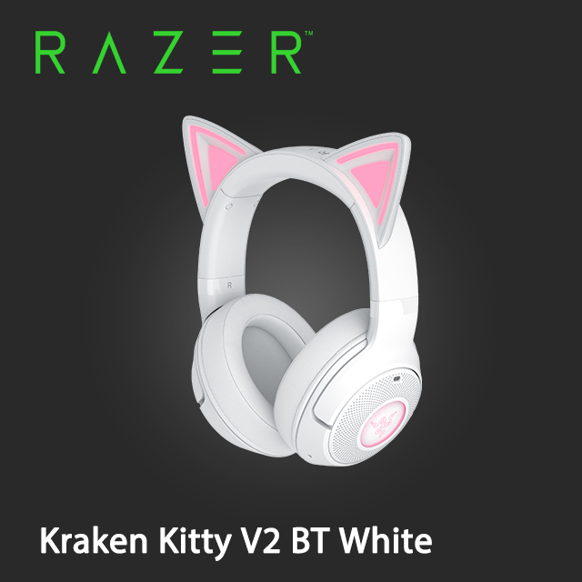 RAZER 雷蛇 Kraken Kitty V2 BT 北海巨妖 Kitty V2 BT 白