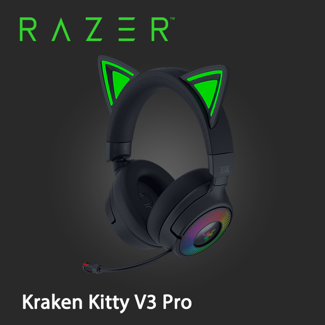 RAZER 雷蛇 北海巨妖 Kitty V3 PRO-黑