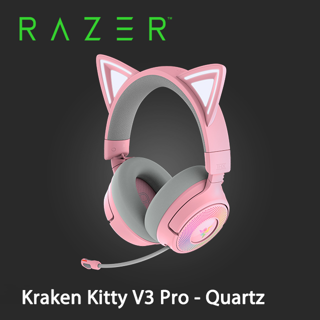 RAZER 雷蛇 北海巨妖 Kitty V3 PRO-粉晶