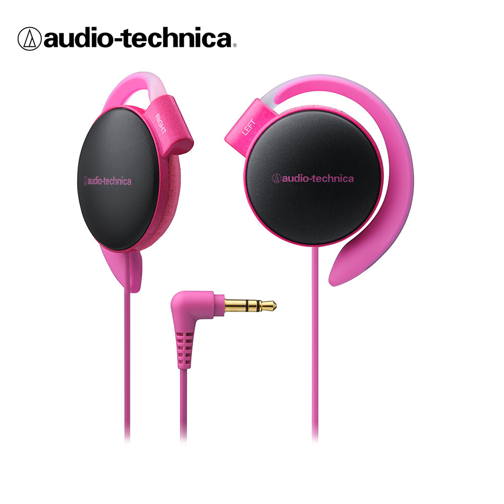 鐵三角ATH-EQ500 輕量薄型軟質耳掛式耳機【粉紅色】