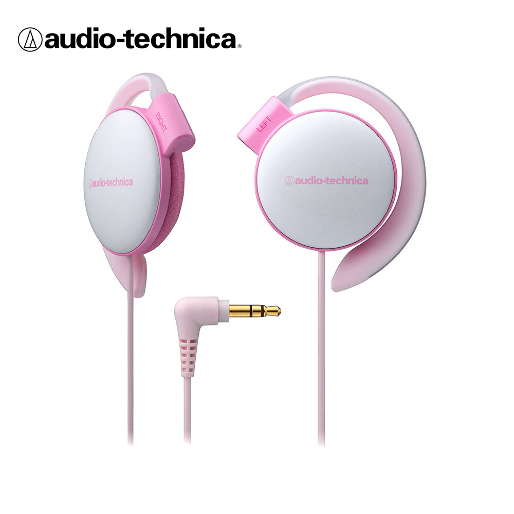 鐵三角ATH-EQ500 輕量薄型軟質耳掛式耳機【淺粉紅色】