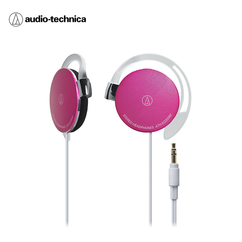 鐵三角 ATH-EQ300M 輕量薄型耳掛式耳機【粉紅色】