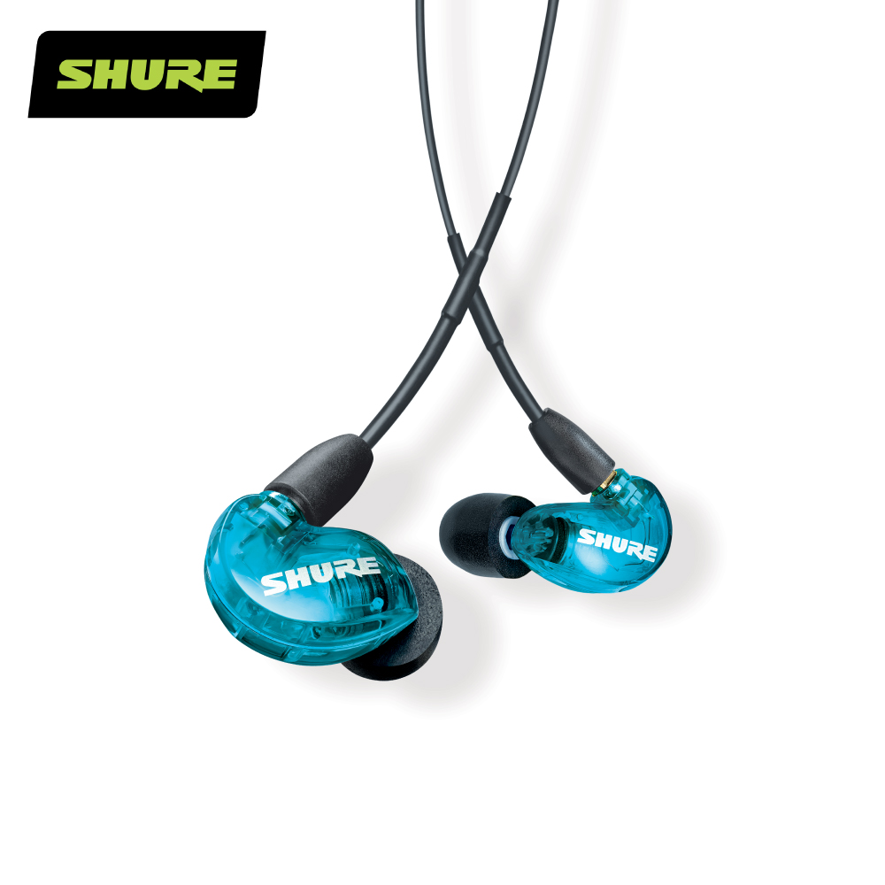 SHURE SE215隔絕噪音 耳道式耳機(限定藍)