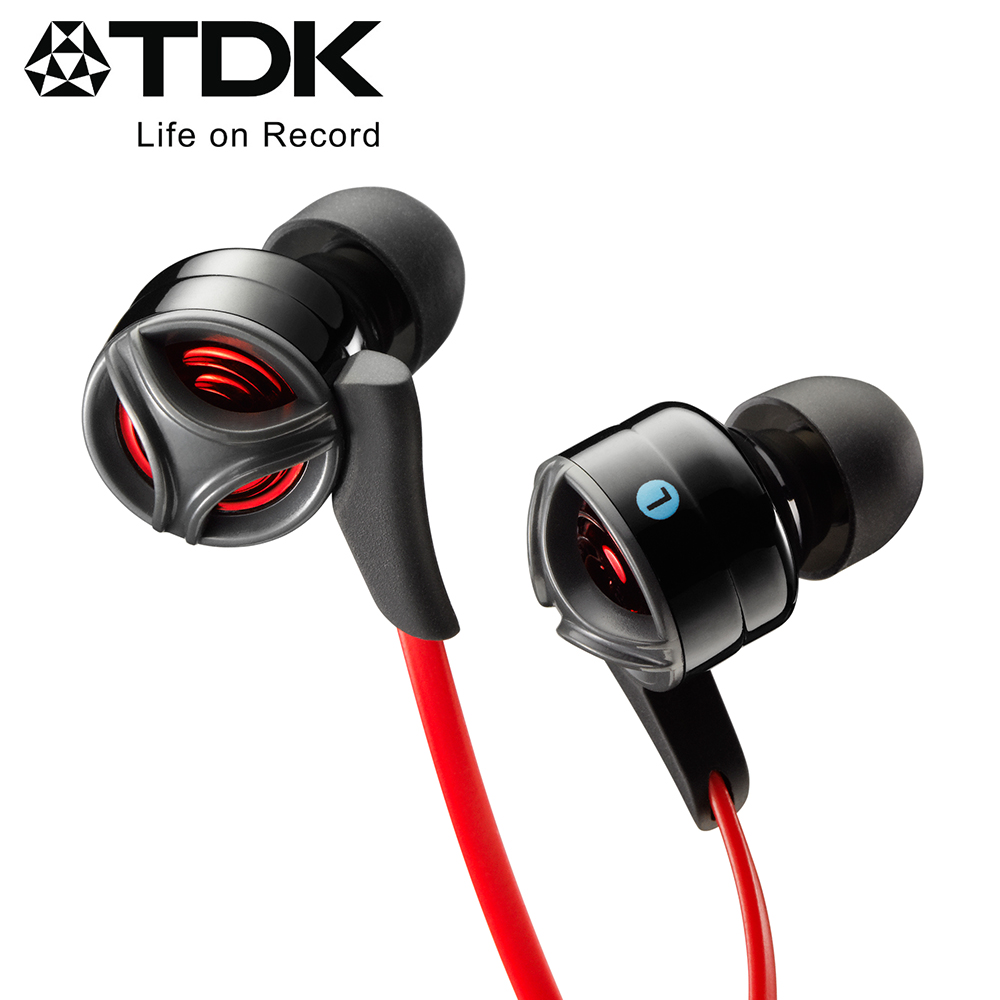 TDK 超•重•低•音 耳道式耳機 CLEF- X2 - 紅色