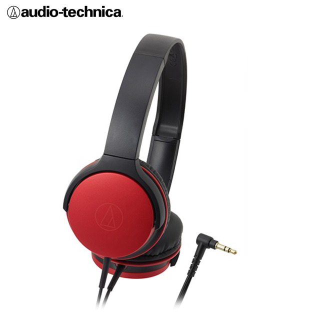 audio-technica 鐵三角 ATH-AR1 摺疊耳罩式耳機 輕量級-紅