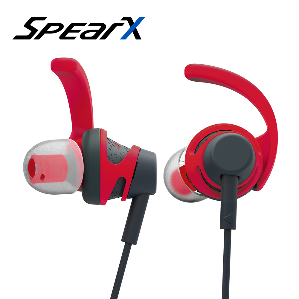 SpearX S2 高音質運動耳機-紅
