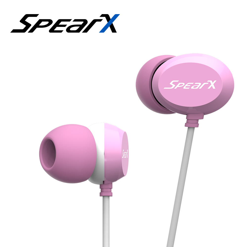 SpearX GF-001繽紛入耳式耳機-粉紅