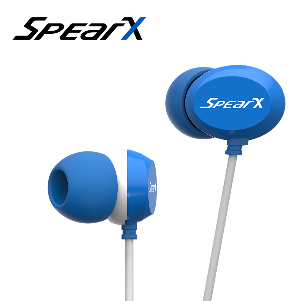 SpearX GF-001繽紛入耳式耳機-藍