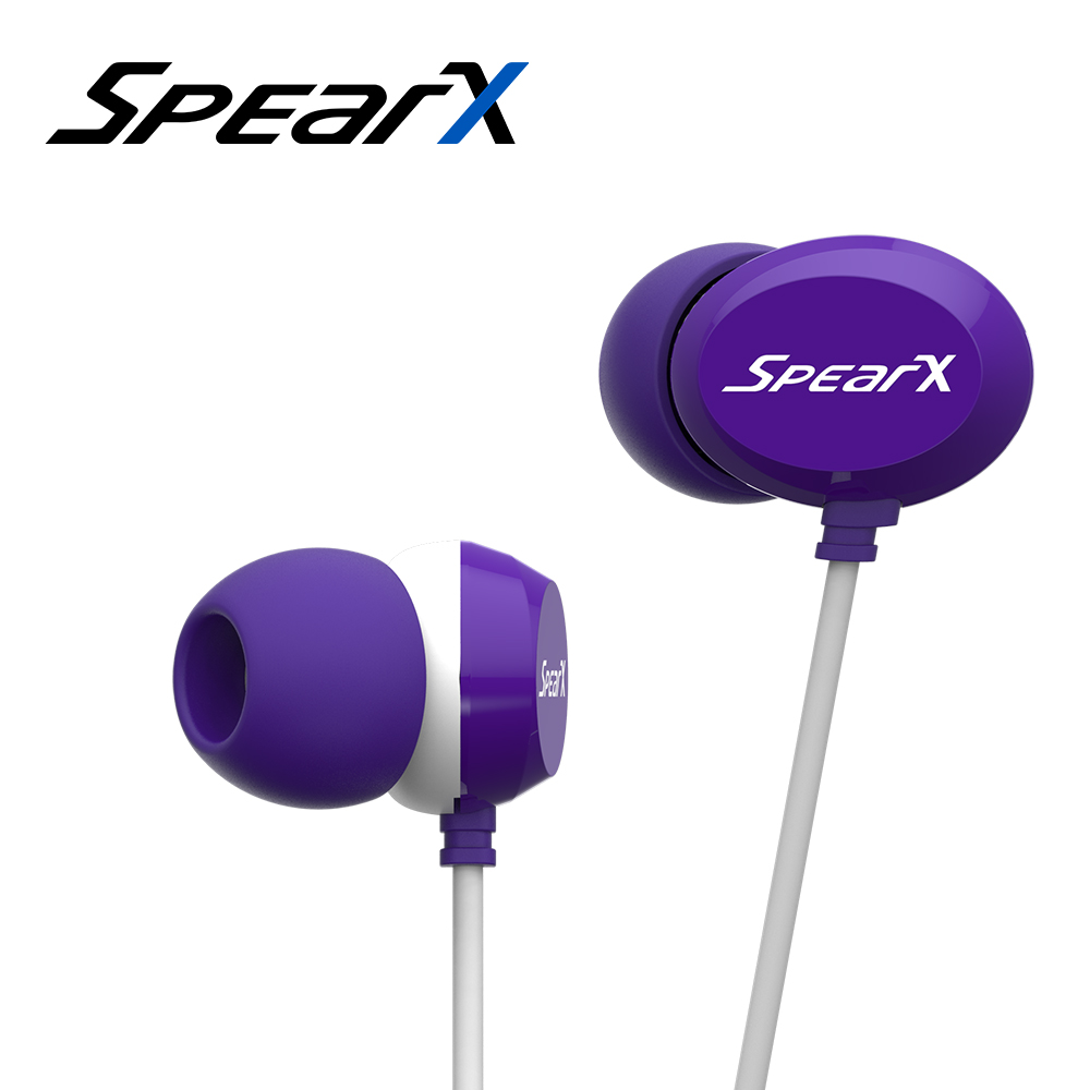 SpearX GF-001繽紛入耳式耳機-紫