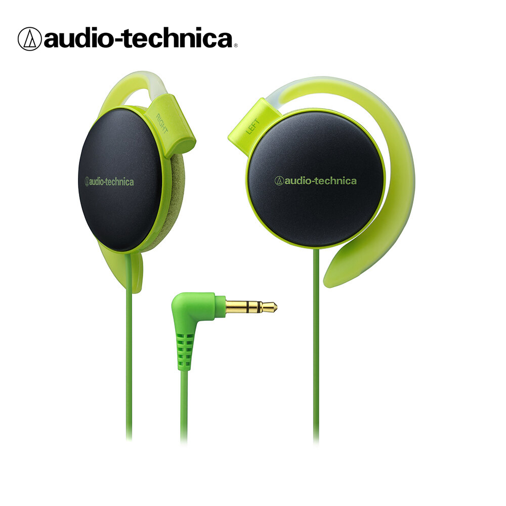 鐵三角ATH-EQ500 輕量薄型軟質耳掛式耳機【淺綠色】