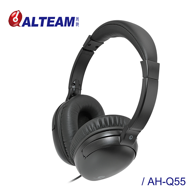 ALTEAM我聽 AH-Q55【花系列】鬱金香耳罩式耳機 - 質感黑