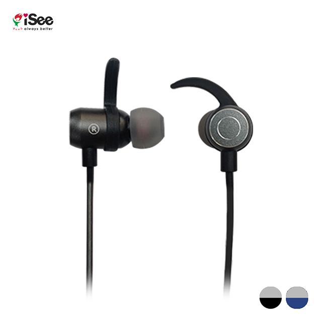 iSee Magnetic Bluetooth Sports Headphone磁吸運動音樂藍牙耳機-IBS-2767(太空灰)