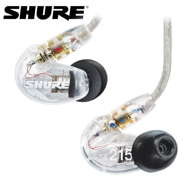 SHURE SE215 透明 噪音隔離 可拆導線 半透明耳機