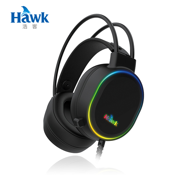 Hawk RGB發光頭戴電競耳麥 G5100