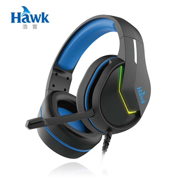 Hawk RGB發光頭戴電競耳麥 G5200