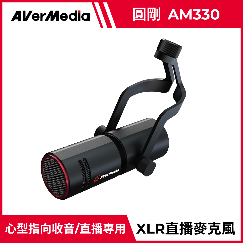 AverMedia 圓剛 黑鳩 動圈式 XLR麥克風 AM330