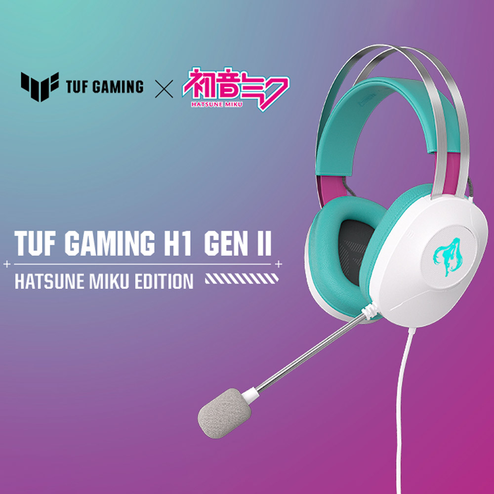 ASUS 華碩 TUF Gaming H1 Gen II Hatsune Miku Edition 電競耳麥(初音聯名款)