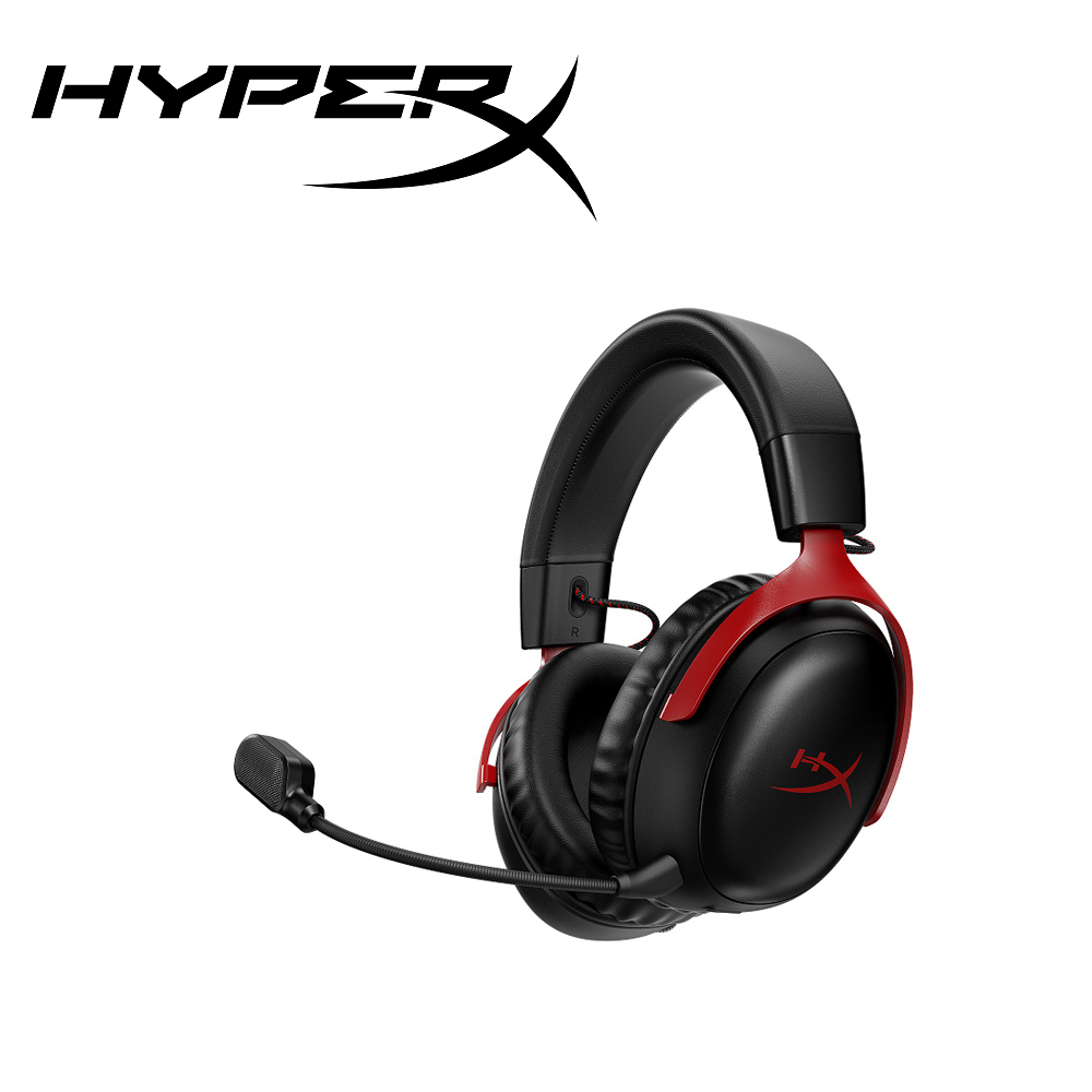 HyperX Cloud III Wireless颶風3無線電競耳機-紅