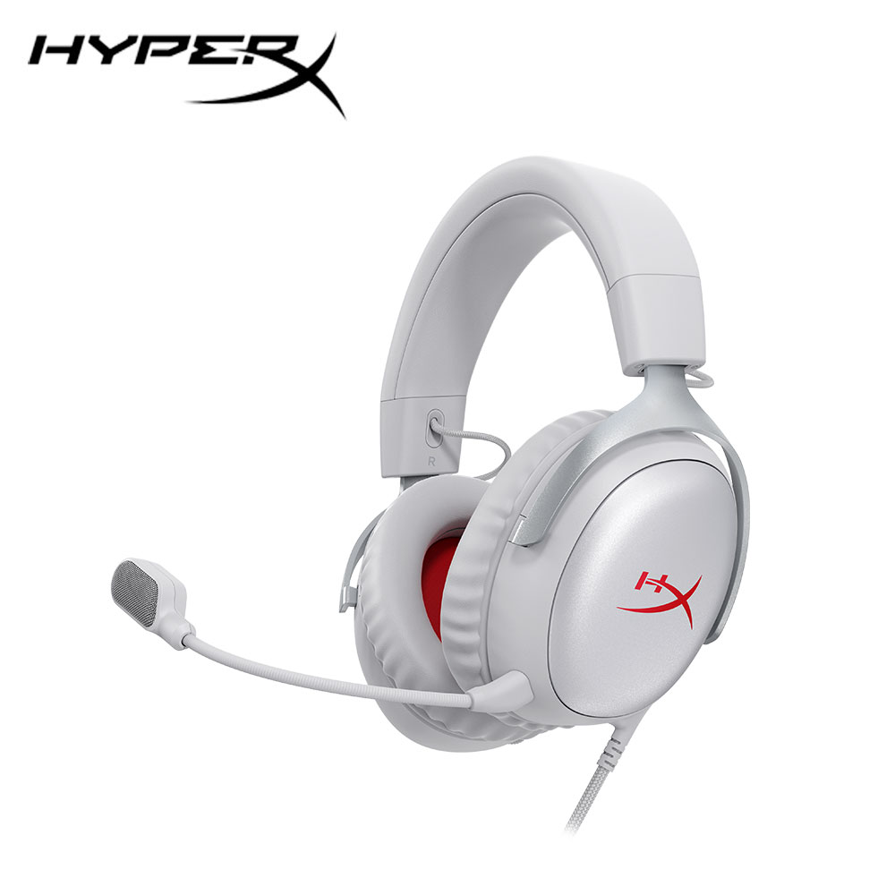 HyperX Cloud III 電競耳機 灰紅色