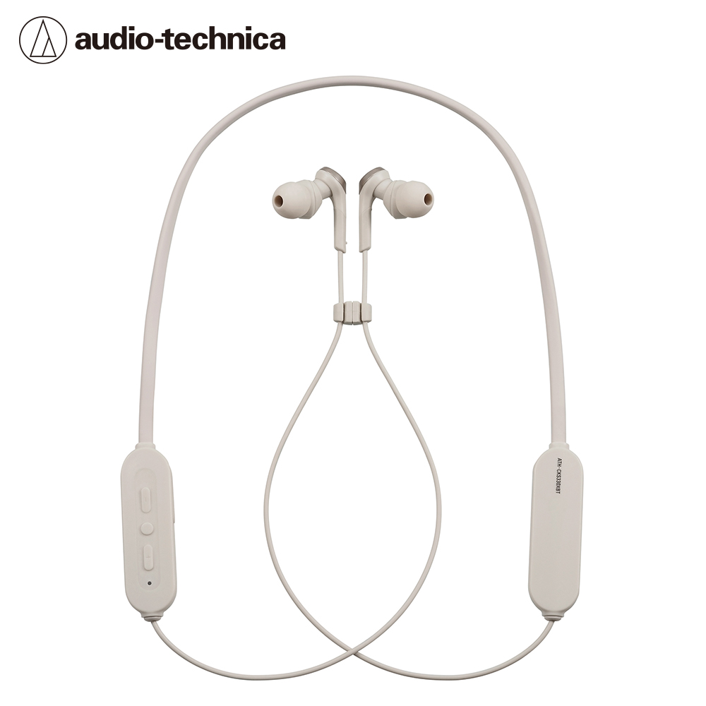 [福利品 鐵三角 ATH-CKS330XBT 米色 無線藍牙 耳道式耳機