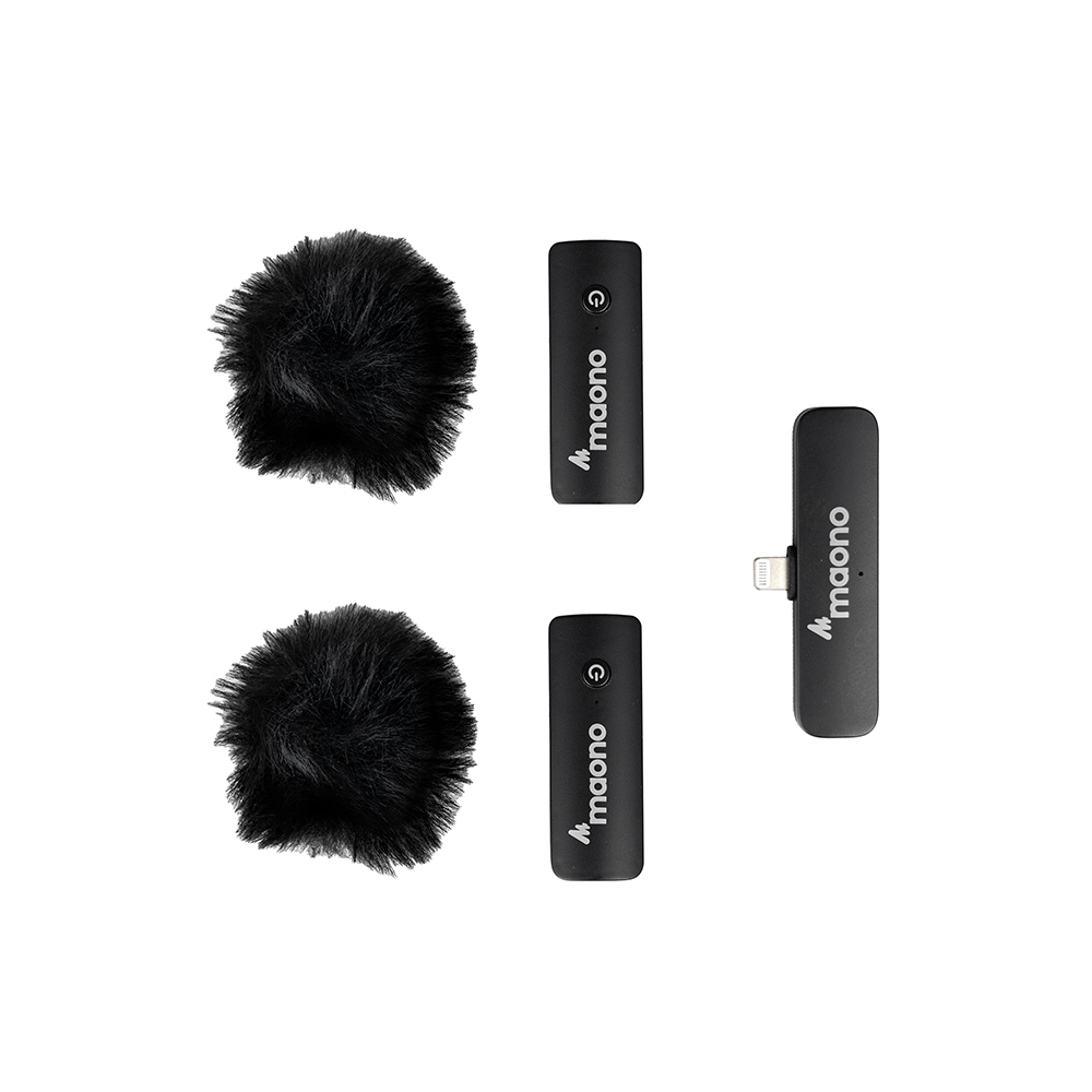 ifive 五元素 maono無線領夾直播麥克風 一對二(APPLE MFI iphone 短影音 自媒體 收音設備 拍片 行銷)