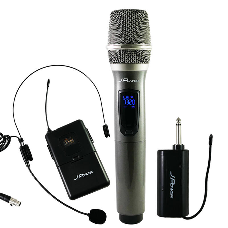 JPOWER 杰強 震天雷 UHF 充電型無線麥克風 手持+耳掛 JP-UHF-888 功能型
