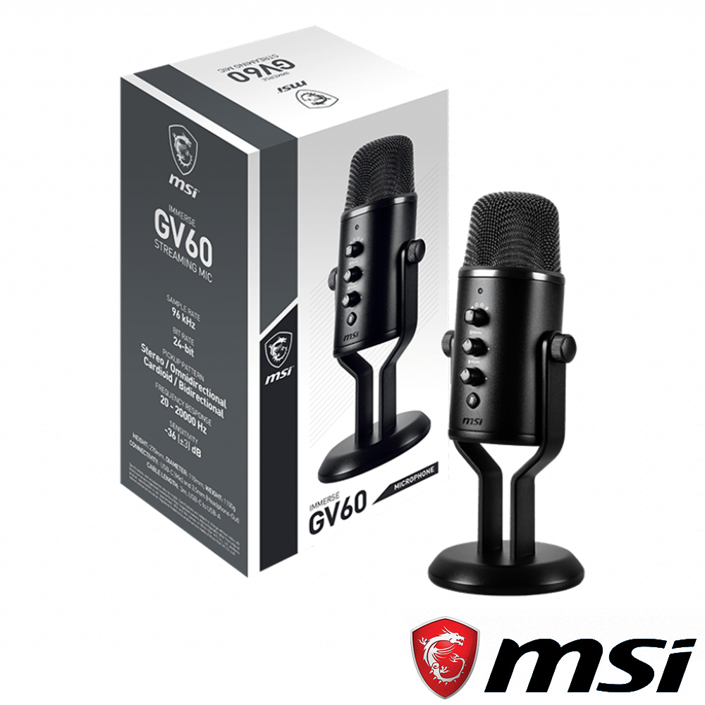 MSI IMMERSE GV60 STREAMING MIC 串流麥克風