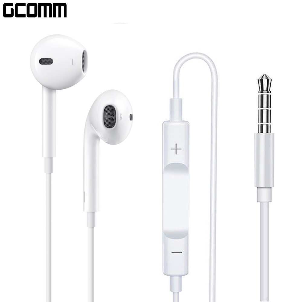 GCOMM iPhone Android 高品質低音立體耳機 (含線控麥克風) 白 黑