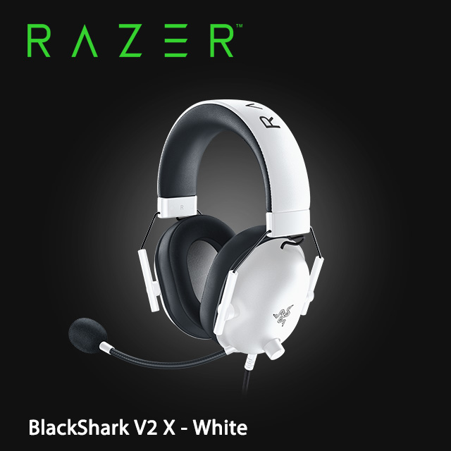 RAZER BLACKSHARK V2 X -White 雷蛇 黑鯊V2 X-白 多平台有線電競耳麥