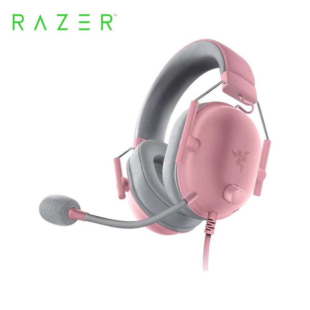 RAZER 雷蛇 BlackShark V2 X黑鯊 電競耳機麥克風(粉晶)