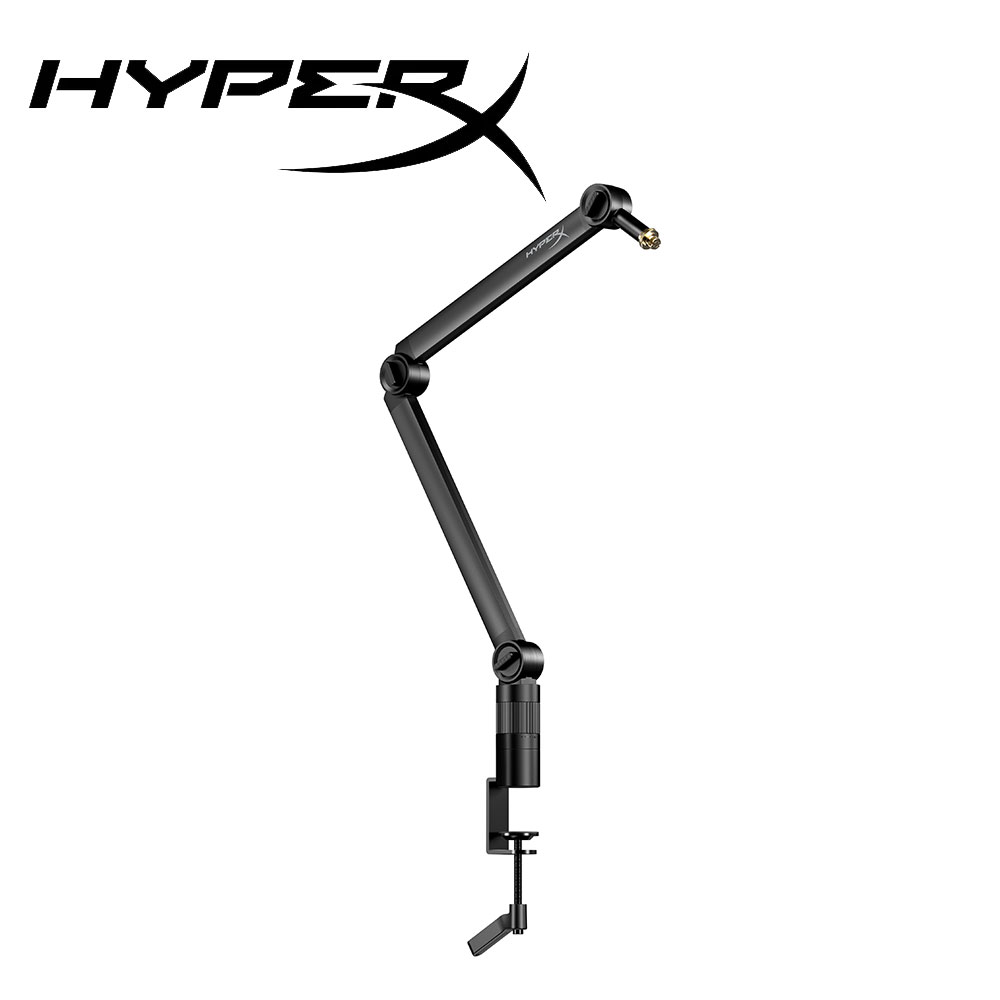 HyperX Caster 是一款多功能的麥克風與相機支架，採用全程免工具安裝設計，讓設定流程更精簡直覺。內建輔助彈簧可靈活調整角度，無需螺絲起子或扳手。不僅能穩固支撐裝置，還具備精巧省空間的設計，內建理線功能讓線材整齊收納、不外露，提升使用便利性與美觀度。