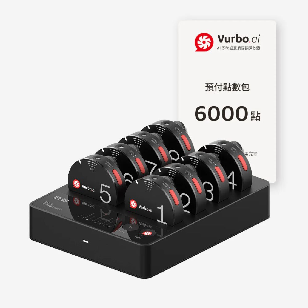 IPEVO 愛比科技 VOCAL TRANSCRIBER 多講者識別無線麥克風 (1對8)
