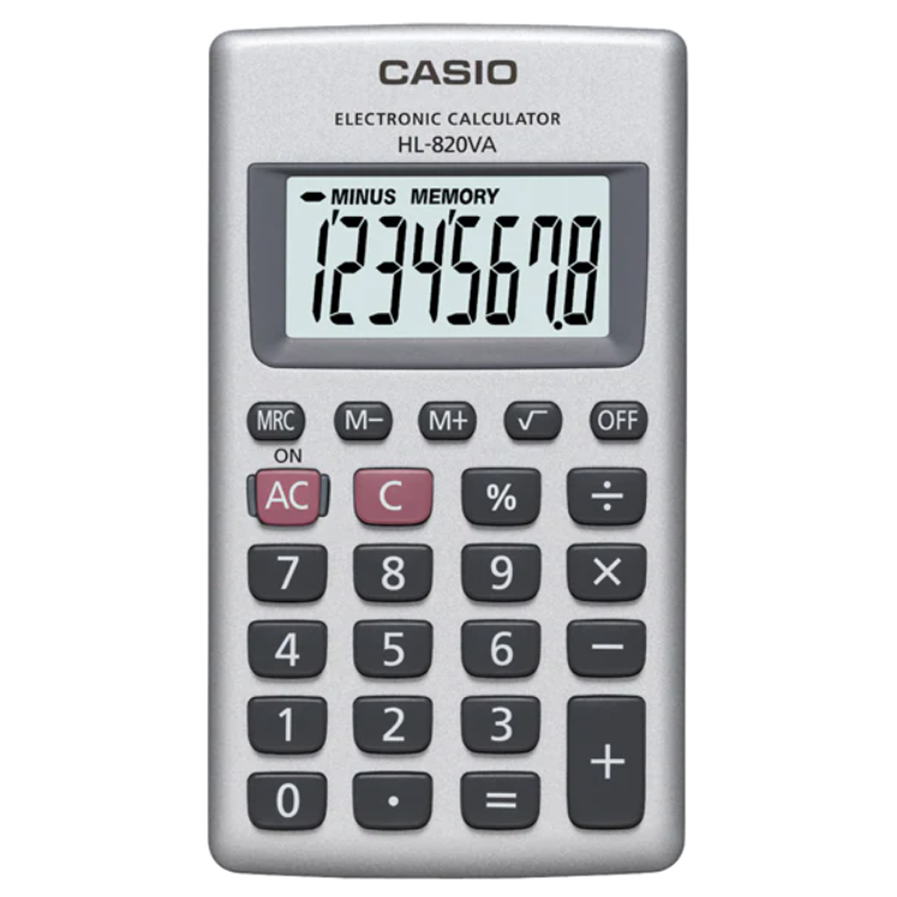 CASIO 8位數口袋型國家考試專用計算機HL-820VA