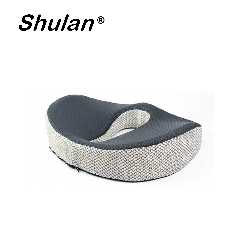 Shulan 新款6D全包裹式美臀記憶抒壓坐墊 (工業灰)
