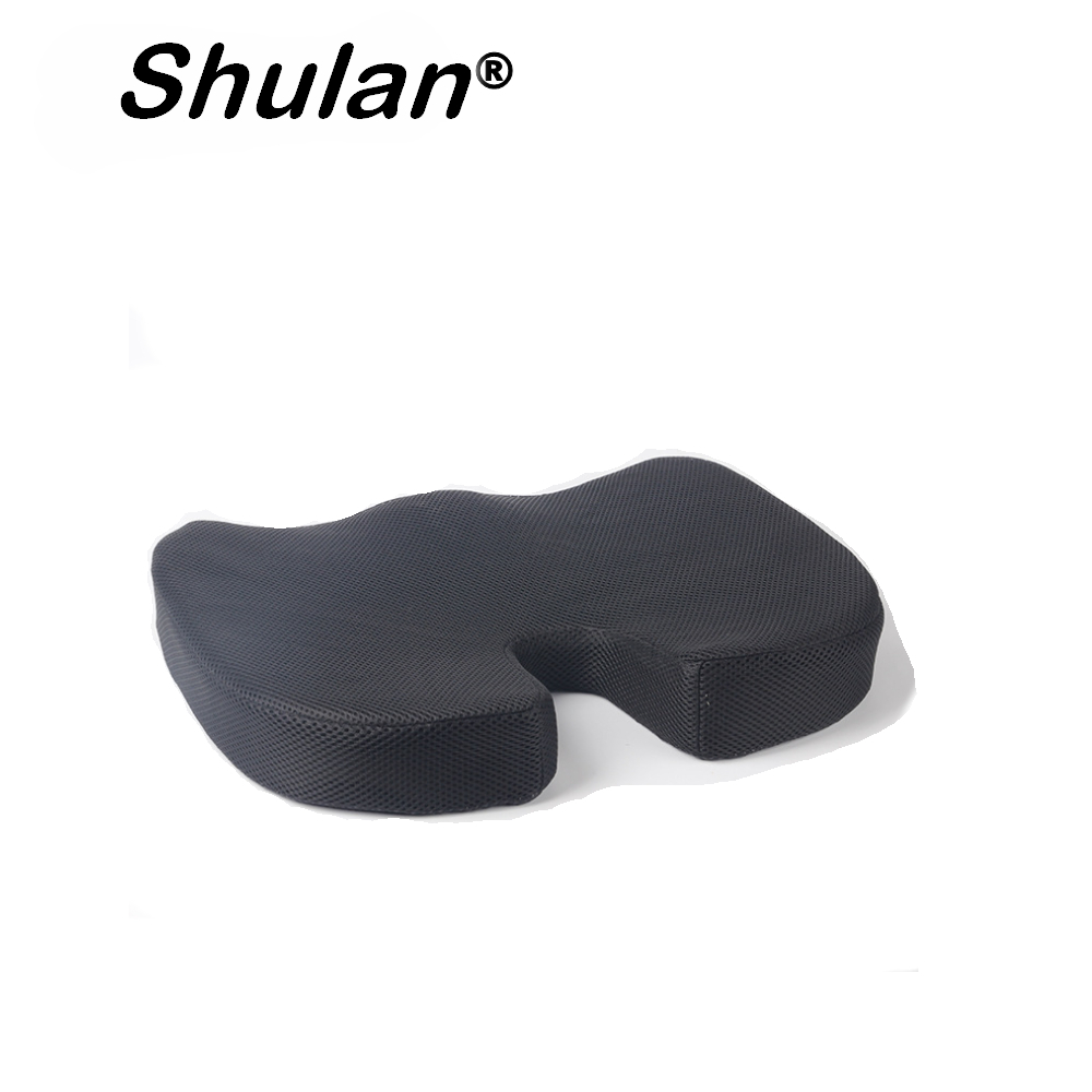 Shulan 新款3D護腰靠墊 記憶靠墊 居家背墊 汽車舒壓腰靠墊 (透氣舒爽暗黑)