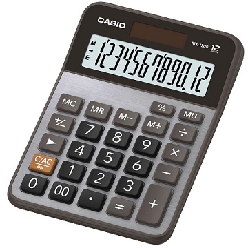 【CASIO】12位數元商用計算機-黑灰色-(DX-120B)