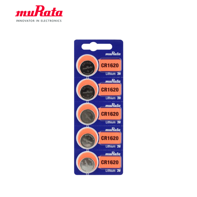 muRata 村田 CR1620 鈕扣型鋰電池5入/卡 台灣公司貨