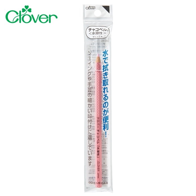 日本可樂牌Clover水溶性粉土筆24-063粉色粉筆(含筆蓋)縫紉拼布記號筆記號消失筆裁縫水消筆