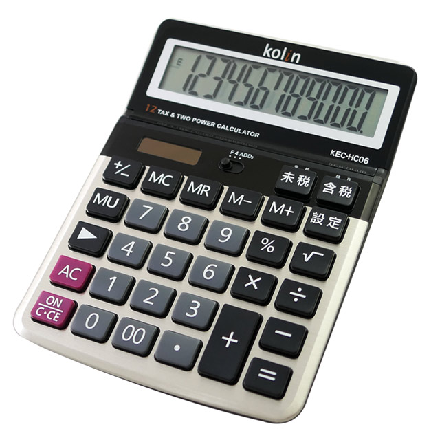 KOLIN 歌林商業用12位元稅率計算機 KEC-HC06