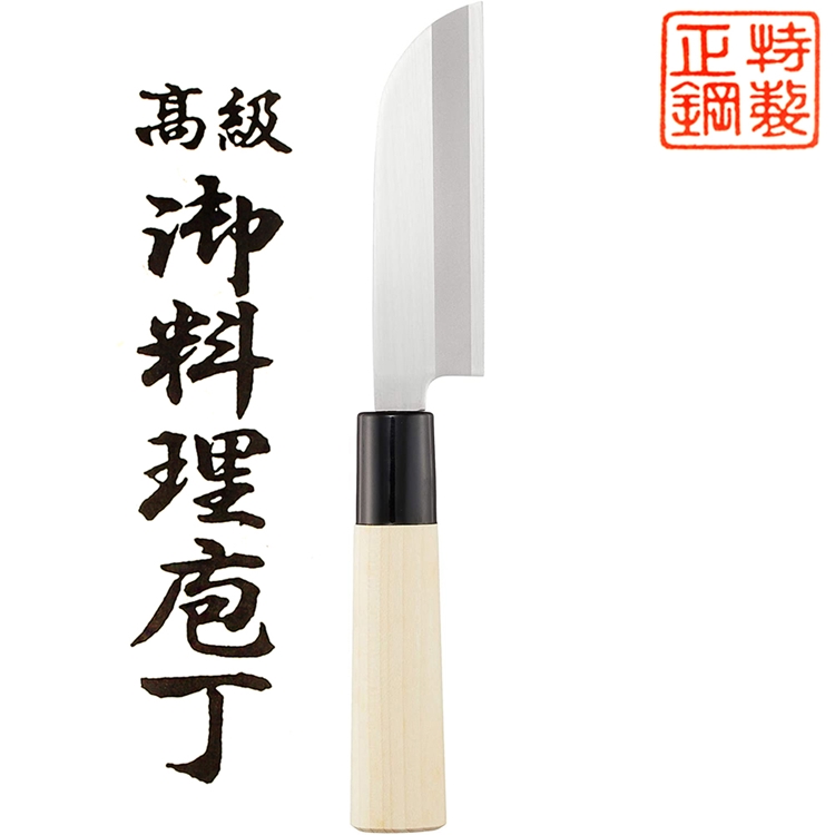 日本遠藤商事TKG業務用高階御料理去皮庖丁刀AKW0101(木柄+不鏽鋼刃長105mm)廚房去皮刀剝皮刀刮皮小刀